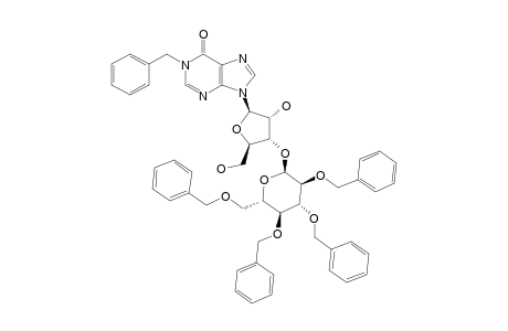 1-N-BENZYL-3'-O-ALPHA-D-(2'',3'',4'',6''-TETRA-O-BENZYLGLUCOPYRANOSYL)-INOSINE