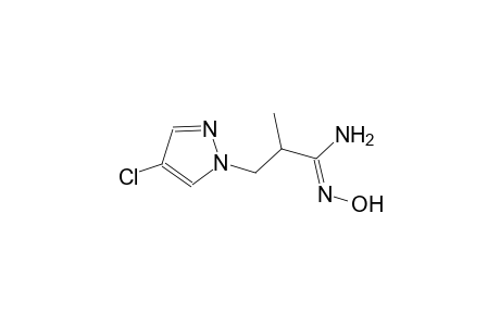 (1Z)-3-(4-chloro-1H-pyrazol-1-yl)-N'-hydroxy-2-methylpropanimidamide