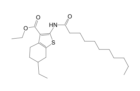 Ethyl 6-ethyl-2-(undecanoylamino)-4,5,6,7-tetrahydro-1-benzothiophene-3-carboxylate