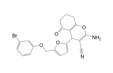 2-amino-4-{5-[(3-bromophenoxy)methyl]-2-furyl}-5-oxo-5,6,7,8-tetrahydro-4H-chromene-3-carbonitrile