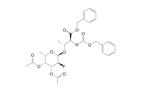 L-THREONINE-N-[(PHENYLMETHOXY)-CARBONYL]-O-(3,4-DI-O-ACETYL-2-DEOXY-2-FLUORO-BETA-L-FUCOPYRANOSYL)-PHENYLMETHYLESTER
