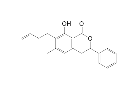 7-(But-3-enyl)-8-hydroxy-6-methyl-3-phenyl-3,4-dihydro-isochroman-1-one