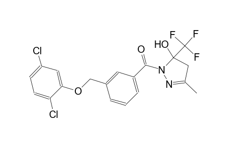 1-{3-[(2,5-dichlorophenoxy)methyl]benzoyl}-3-methyl-5-(trifluoromethyl)-4,5-dihydro-1H-pyrazol-5-ol