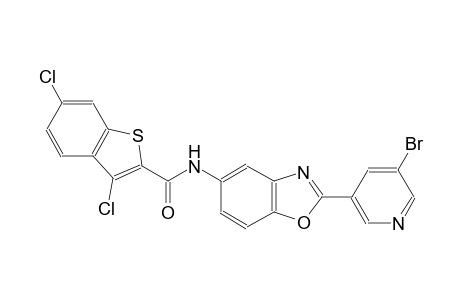N-[2-(5-bromo-3-pyridinyl)-1,3-benzoxazol-5-yl]-3,6-dichloro-1-benzothiophene-2-carboxamide