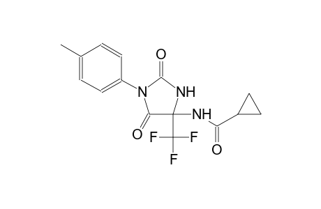 N-[1-(4-methylphenyl)-2,5-dioxo-4-(trifluoromethyl)-4-imidazolidinyl]cyclopropanecarboxamide