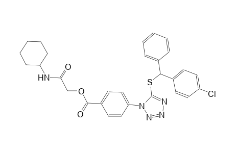 benzoic acid, 4-[5-[[(4-chlorophenyl)phenylmethyl]thio]-1H-tetrazol-1-yl]-, 2-(cyclohexylamino)-2-oxoethyl ester