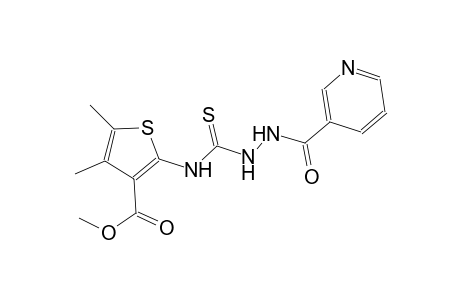 methyl 4,5-dimethyl-2-({[2-(3-pyridinylcarbonyl)hydrazino]carbothioyl}amino)-3-thiophenecarboxylate