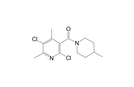 (2,5-dichloro-4,6-dimethyl-3-pyridinyl)-(4-methyl-1-piperidinyl)methanone