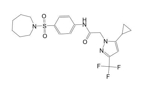 2-[5-cyclopropyl-3-(trifluoromethyl)-1H-pyrazol-1-yl]-N-[4-(hexahydro-1H-azepin-1-ylsulfonyl)phenyl]acetamide