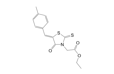 3-thiazolidineacetic acid, 5-[(4-methylphenyl)methylene]-4-oxo-2-thioxo-, ethyl ester, (5Z)-