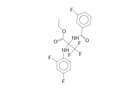 Ethyl 2-(2,4-difluoroanilino)-3,3,3-trifluoro-2-(3-fluorobenzamido)propionate