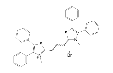 4,5-diphenyl-2-[3-(4,5-diphenyl-3-methyl-4-thiazolin-2-ylidene)propenyl]-3-methylthiazolin bromide