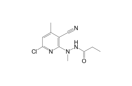 N'-(6-chloranyl-3-cyano-4-methyl-pyridin-2-yl)-N'-methyl-propanehydrazide