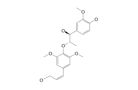 MYRISLIGNANOMETIN-F;ERYTHRO-(1-R,2-S)-2-[4-(3-HYDROXY-(Z)-PROP-1-ENYL)-2,6-DIMETHOXYPHENOXYL]-1-(4-HYDROXY-3-METHOXYPHENYL)-PROPAN-1-OL