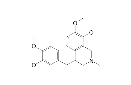 4-[3-Hydroxy-4-methoxybenzyl]-8-hydroxy-7-methoxy--2-methyl-1,2,3,4-tetrahydroisoquinoline