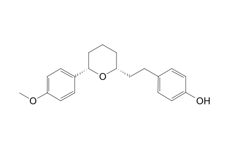 (+)-(2R,6S)-6-[2,4-(Hydroxyphenyl)ethyl]-2-(4-methoxyphenyl)tetrahydro-2H-pyran