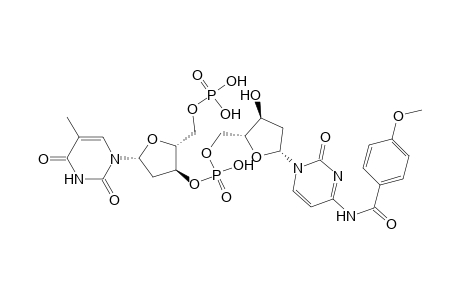 5'-Thymidylic acid, N-(4-methoxybenzoyl)-2'-deoxycytidylyl-(5'.fwdarw.3')-