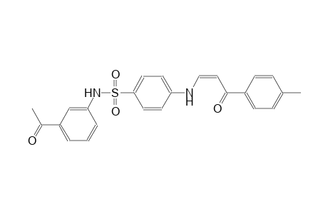 N-(3-acetylphenyl)-4-{[(1Z)-3-(4-methylphenyl)-3-oxo-1-propenyl]amino}benzenesulfonamide