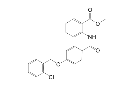 2-[[4-(2-chlorobenzyl)oxybenzoyl]amino]benzoic acid methyl ester