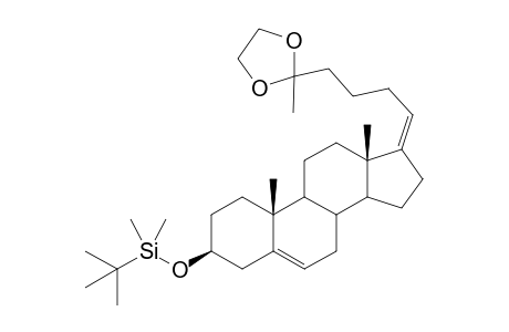 (20Z)-25,25-(Ethylenedioxy)-3.beta.-[(t-butyldimethylsilyl)oxy]-21-nor-cholest-5-ene