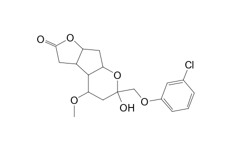 Furo[3',2':3,4]cyclopenta[1,2-b]pyran-2(3H)-one, 6-[(3-chlorophenoxy)methyl]octahydro-6-hydroxy-4-methoxy-