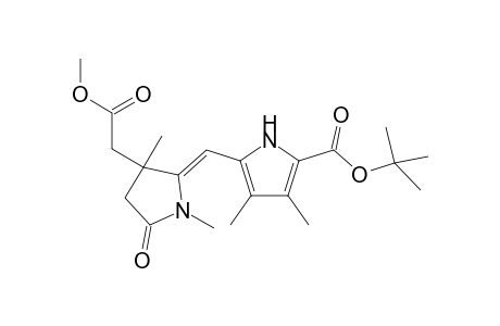 1H-Pyrrole-2-carboxylic acid, 5-[[3-(2-methoxy-2-oxoethyl)-1,3-dimethyl-5-oxo-2-pyrrolidinylidene]m ethyl]-3,4-dimethyl-, 1,1-dimethylethyl ester, (Z)-(.+-.)-