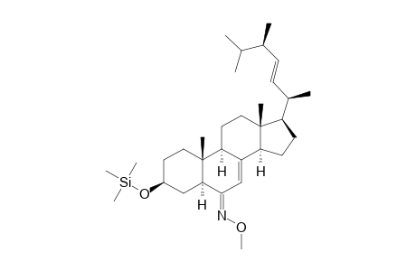 Ergosta-7,22-dien-6-one, 3-[(trimethylsilyl)oxy]-, O-methyloxime, (3.beta.,5.alpha.,22E)-