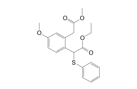 Ethyl 2-[(p-Methoxy-o-methoxycarbonylmethyl)phenyl]-2-(phenylthio)acetate