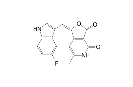 Furo[3,4-c]pyridine-3,4(1H,5H)-dione, 1-[(5-fluoro-1H-indol-3-yl)methylidene]-6-methyl-