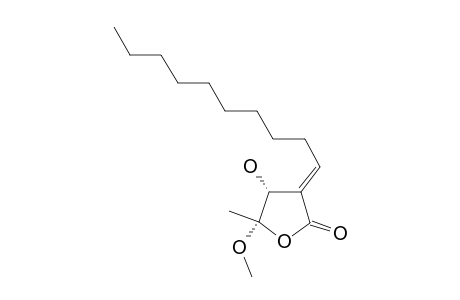 LITSEAKOLIDE_J;(2-E)-2-DECYLIDENE-3-HYDROXY-4-METHOXY-4-METHYLBUTANOLIDE