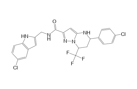 N-[(5-chloro-1H-indol-2-yl)methyl]-5-(4-chlorophenyl)-7-(trifluoromethyl)-4,5,6,7-tetrahydropyrazolo[1,5-a]pyrimidine-2-carboxamide
