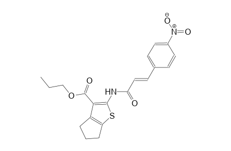 propyl 2-{[(2E)-3-(4-nitrophenyl)-2-propenoyl]amino}-5,6-dihydro-4H-cyclopenta[b]thiophene-3-carboxylate