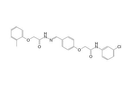 N-(3-chlorophenyl)-2-[4-((E)-{[(2-methylphenoxy)acetyl]hydrazono}methyl)phenoxy]acetamide