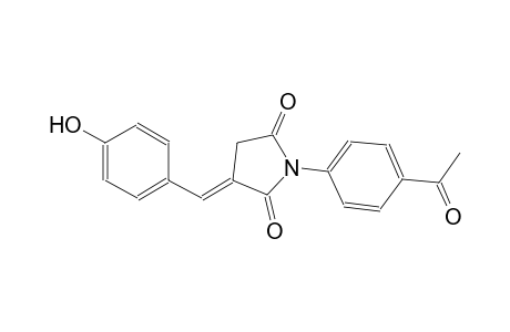 2,5-pyrrolidinedione, 1-(4-acetylphenyl)-3-[(4-hydroxyphenyl)methylene]-, (3E)-