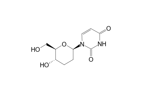 1-(2',3'-Dideoxy-.beta.-D-glucopyranosyl)-uracyl