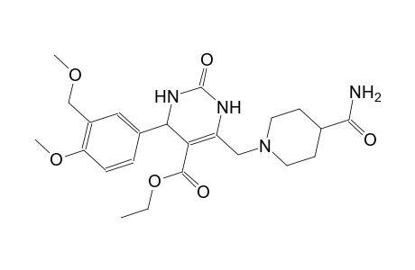 ethyl 6-{[4-(aminocarbonyl)-1-piperidinyl]methyl}-4-[4-methoxy-3-(methoxymethyl)phenyl]-2-oxo-1,2,3,4-tetrahydro-5-pyrimidinecarboxylate