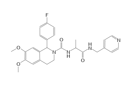 2(1H)-isoquinolinecarboxamide, 1-(4-fluorophenyl)-3,4-dihydro-6,7-dimethoxy-N-[(1S)-1-methyl-2-oxo-2-[(4-pyridinylmethyl)amino]ethyl]-