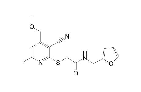 2-[3-cyano-4-(methoxymethyl)-6-methyl-pyridin-2-yl]sulfanyl-N-(furan-2-ylmethyl)ethanamide