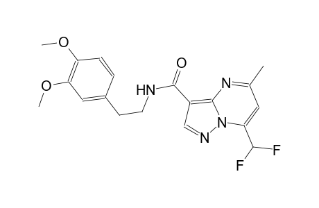 7-(difluoromethyl)-N-[2-(3,4-dimethoxyphenyl)ethyl]-5-methylpyrazolo[1,5-a]pyrimidine-3-carboxamide
