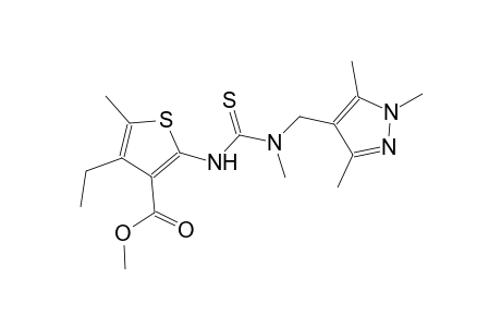 methyl 4-ethyl-5-methyl-2-[({methyl[(1,3,5-trimethyl-1H-pyrazol-4-yl)methyl]amino}carbothioyl)amino]-3-thiophenecarboxylate