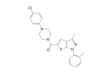 5-{[4-(4-chlorophenyl)-1-piperazinyl]carbonyl}-3-methyl-1-(2-methylphenyl)-1H-thieno[2,3-c]pyrazole