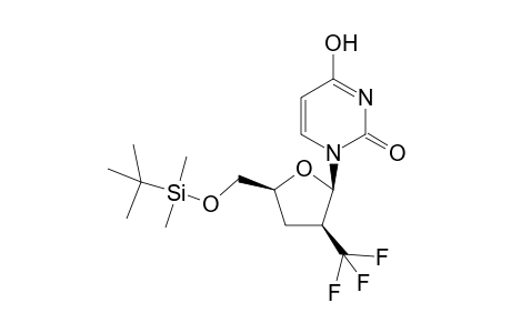 (2'S)-D-5'-O-(tert-butyldimethylsilyl)-2',3'-dideoxy-2'-trifluoromethyluridine isomer