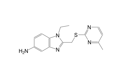 1H-benzimidazol-5-amine, 1-ethyl-2-[[(4-methyl-2-pyrimidinyl)thio]methyl]-