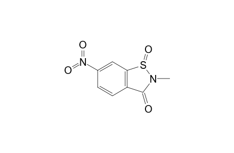 6-Nitro-2-methyl-1,2-benzisothiazol-3-one-1-oxide