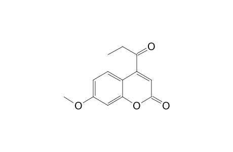 7-Methoxy-4-(1-oxopropyl)-1-benzopyran-2-one