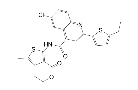 ethyl 2-({[6-chloro-2-(5-ethyl-2-thienyl)-4-quinolinyl]carbonyl}amino)-5-methyl-3-thiophenecarboxylate
