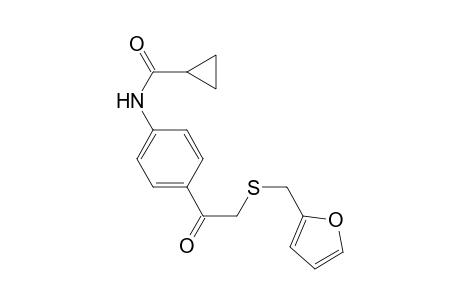 Cyclopropanecarboxamide, N-[4-[2-[(2-furanylmethyl)thio]acetyl]phenyl]-