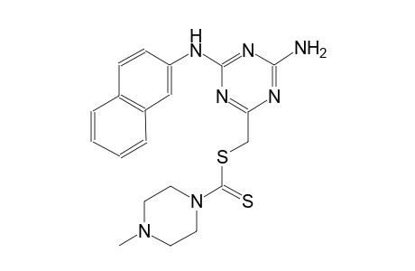 [4-amino-6-(2-naphthylamino)-1,3,5-triazin-2-yl]methyl 4-methyl-1-piperazinecarbodithioate