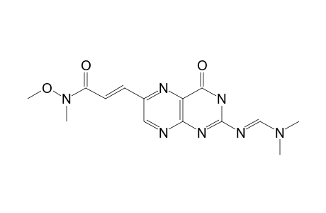 2-(N,N-DIMETHYLAMINOMETHYLENEAMINO)-6-[2-(N-METHOXY-N-METHYLCARBAMOYL)-VINYL]-PTERIDIN-4(3H)-ONE