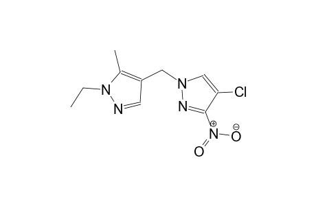 4-chloro-1-[(1-ethyl-5-methyl-1H-pyrazol-4-yl)methyl]-3-nitro-1H-pyrazole